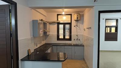 Kitchen Image of 750 Sq.ft 2.5 BHK Builder Floor for sale in Chirag Dilli New Delhi for Rs. 7200000