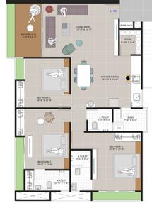 Image of 1425 Sq.ft 2 BHK Apartment / Flat for sale in Pal, Surat for Rs. 5487000