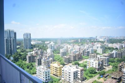 Balcony Image of 1300 Sq.ft 3 BHK Apartment / Flat for rent in Unitech Uniworld City, New Town Kolkata for Rs. 42000