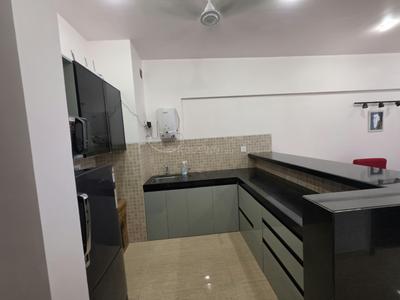 Kitchen Image of 639 Sq.ft 1 BHK Studio for rent in Lodha Belmondo, Gahunje Pune for Rs. 40000