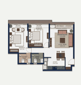 Image of 1147 Sq.ft 2 BHK Apartment / Flat for sale in Salcete, Goa for Rs. 7431900