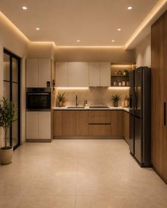 Kitchen Image of 2000 Sq.ft 4 BHK Apartment / Flat for sale in ATK The Black, Entally Kolkata for Rs. 27500000