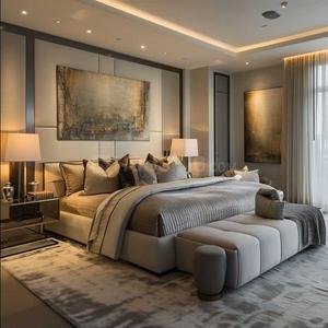 Bedroom Image of 2300 Sq.ft 3 BHK Apartment / Flat for rent in Hearth Ecotech, Kharar Mohali for Rs. 18000