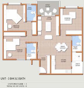 Image of 1473 Sq.ft 3 BHK Apartment / Flat for sale in Century Marvel, Hebbal Kempapura, Bengaluru for Rs. 13500000