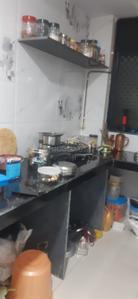 Kitchen Image of 650 Sq.ft 1 BHK Builder Floor for rent in Airoli Janki CHS, Airoli Navi Mumbai for Rs. 21000