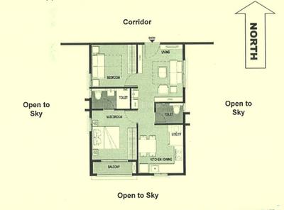 Image of 860 Sq.ft 2 BHK Apartment / Flat for sale in Nebula Aavaas, Bachupally, Hyderabad for Rs. 6200000