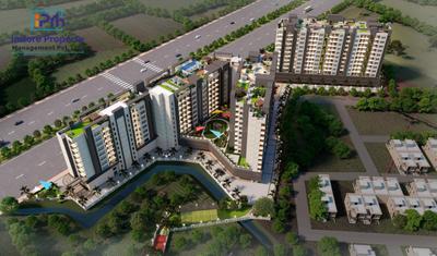 Image of 1231 Sq.ft 2 BHK Apartment / Flat for sale in The Sky Empire Sukama City, Bada Bangarda, Indore for Rs. 5700000