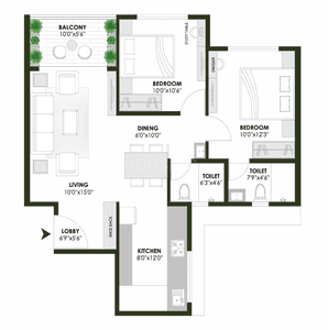 Image of 1506 Sq.ft 3 BHK Apartment / Flat for sale in Tathawade, Pune for Rs. 12800000