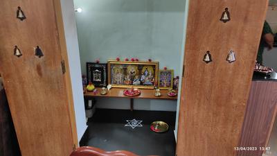 Pooja Room Image of 1400 Sq.ft 3 BHK Apartment / Flat for sale in Hebbal Kempapura Bengaluru for Rs. 9300000