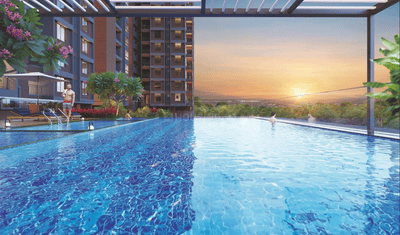 Image of 1050 Sq.ft 2 BHK Apartment / Flat for sale in Park West, Kiwale, Pune for Rs. 6487000