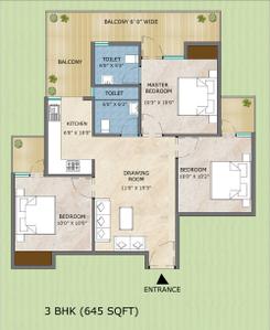 Image of 700 Sq.ft 2 BHK Apartment / Flat for sale in Adore Samriddhi, Sector 89, Faridabad for Rs. 5200000