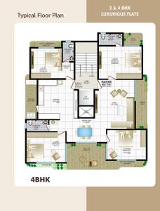 Image of 2150 Sq.ft 4 BHK Apartment / Flat for sale in Manish Nagar, Nagpur for Rs. 9198000