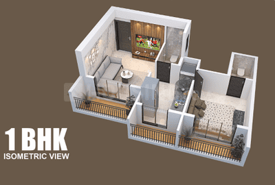 Image of 543 Sq.ft 1 BHK Apartment / Flat for sale in Damat, Thane for Rs. 1919320