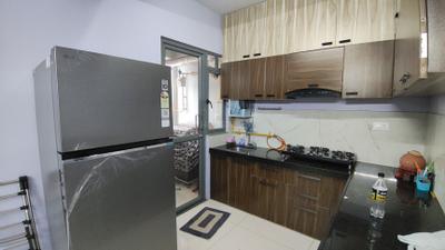 Kitchen Image of 1500 Sq.ft 3 BHK Apartment / Flat for rent in Adani Amogha, Shantigram Ahmedabad for Rs. 45000