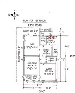 Floor Plan Image of 2399 Sq.ft 3 BHK Independent House for sale in Kompally Hyderabad for Rs. 11500000