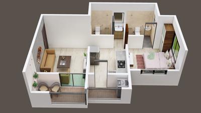 Image of 1410 Sq.ft 3 BHK Apartment / Flat for sale in Gagan Adira Phase 2, Wagholi, Pune for Rs. 9900000