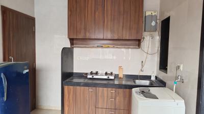 Kitchen Image of 450 Sq.ft 1 BHK Apartment / Flat for rent in Kopar Khairane Navi Mumbai for Rs. 28000