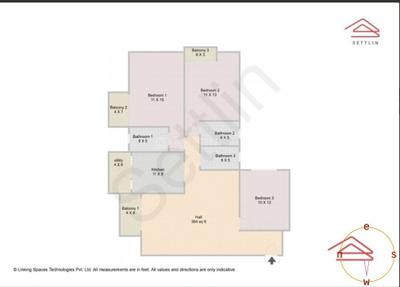 Image of 1723 Sq.ft 3 BHK Apartment / Flat for sale in Gunjur Palya, Bengaluru for Rs. 20600000