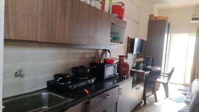 Kitchen Image of 435 Sq.ft 1 RK Studio for rent in Paramount Pine And Oak Studio, Surajpur Greater Noida for Rs. 15000