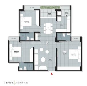 Image of 908 Sq.ft 3 BHK Apartment / Flat for sale in Ralsi Rivera, Ghuma, Ahmedabad for Rs. 7400000
