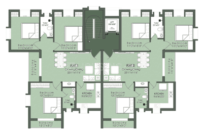 Image of 1750 Sq.ft 3 BHK Apartment / Flat for sale in Ghatikia, Bhubaneswar for Rs. 10800000