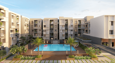 Image of 862 Sq.ft 2 BHK Apartment / Flat for sale in Gerugambakkam, Chennai for Rs. 6750000