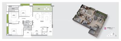 Image of 2080 Sq.ft 3 BHK Apartment / Flat for sale in Samatva Magnolia, Ognaj, Ahmedabad for Rs. 9124500