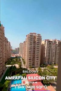 Image of 1420 Sq.ft 3 BHK Apartment / Flat for sale in Amrapali Silicon City, Sector 76, Noida for Rs. 15500000