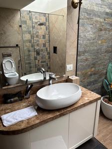 Bathroom Image of 500 Sq.ft 1 BHK Apartment / Flat for rent in Cox Town Bengaluru for Rs. 50000
