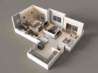 Image of 850 Sq.ft 3 BHK Apartment / Flat for sale in Shankeshwar Vithuchandra Skye, Dudulgaon, Pune for Rs. 6370000