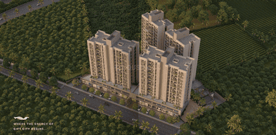 Image of 1495 Sq.ft 2 BHK Apartment / Flat for sale in Gujarat International Finance Tec City, Gandhinagar for Rs. 8600000