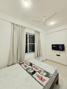 Bedroom Image of 700 Sq.ft 1 BHK Apartment / Flat for rent in Domlur Layout Bengaluru for Rs. 43000