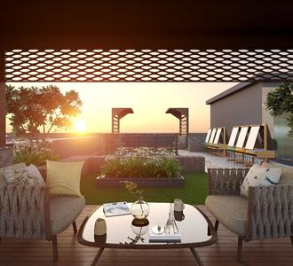 Balcony Image of 1373 Sq.ft 3 BHK Apartment / Flat for sale in Sah Santiago Skyland, Kiwale Pune for Rs. 8500000