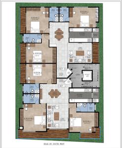 Floor Plan Image of 1850 Sq.ft 3 BHK Apartment / Flat for sale in Banaswadi Bengaluru for Rs. 18500000