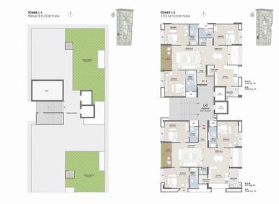 Image of 2743 Sq.ft 3 BHK Apartment / Flat for sale in Vesu, Surat for Rs. 17280900