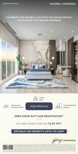 Image of 777 Sq.ft 2 BHK Apartment / Flat for sale in Godrej Horizon, Wadala, Mumbai for Rs. 31000000