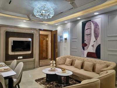 Living Room Image of 1200 Sq.ft 4 BHK Apartment / Flat for sale in Saarthi Affordable Homes, Hastsal New Delhi for Rs. 7500000