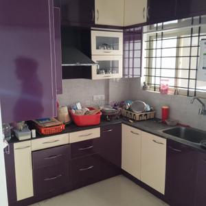 Kitchen Image of 1200 Sq.ft 2 BHK Apartment / Flat for rent in SLV Rathnagiri, Chansandra Bengaluru for Rs. 30000