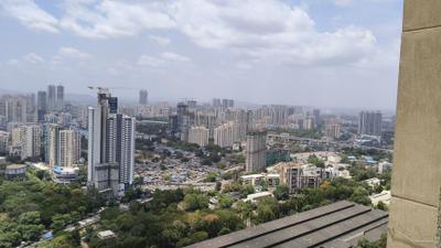Balcony Image of 650 Sq.ft 1 BHK Apartment / Flat for rent in Raymond Realty Ten X Era, Thane West Thane for Rs. 32000