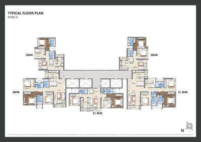 Image of 585 Sq.ft 2 BHK Apartment / Flat for sale in Sheth Montana Phase 4, Mulund West, Mumbai for Rs. 10900000