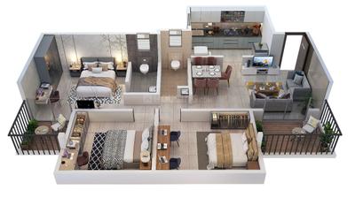 Image of 1205 Sq.ft 2.5 BHK Apartment / Flat for sale in Silver Gardenia, Moshi, Pune for Rs. 7500000