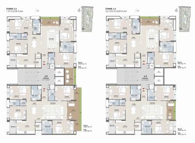 Image of 2743 Sq.ft 3 BHK Apartment / Flat for sale in Vesu, Surat for Rs. 17280900