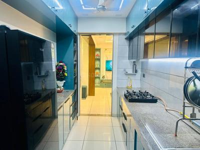 Kitchen Image of 1500 Sq.ft 2 BHK Apartment / Flat for rent in Orchid Blues, Shela Ahmedabad for Rs. 41111