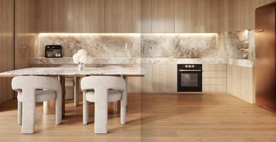 Kitchen Image of 721 Sq.ft 1 BHK Apartment / Flat for sale in Majan Dubai for Rs. 29807870