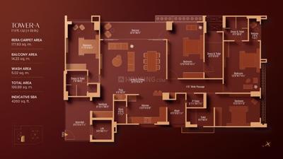 Image of 4215 Sq.ft 4 BHK Apartment / Flat for sale in NB Palm, Science Park, Ahmedabad for Rs. 27397000