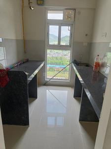 Kitchen Image of 607 Sq.ft 1 BHK Apartment / Flat for rent in Ashar Arize, Kalwa Thane for Rs. 27000