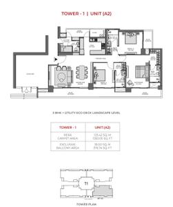 Image of 2450 Sq.ft 3 BHK Apartment / Flat for sale in Experion Saatori, Sector 151, Noida for Rs. 38000000