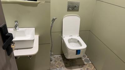 Bathroom Image of 1500 Sq.ft 1 BHK Builder Floor for rent in Mahalakshmi Nagar Indore for Rs. 19500