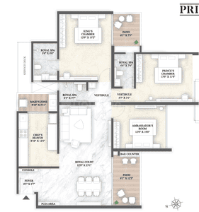 Image of 1503 Sq.ft 3 BHK Apartment / Flat for sale in Excellaa Primarc, Bavdhan, Pune for Rs. 14400000
