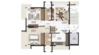 Image of 526 Sq.ft 2 BHK Apartment / Flat for sale in Ghatkopar East, Mumbai for Rs. 17000000